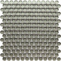 Mesh Mounted Penny Round Glass Crystal Mosaic Tile